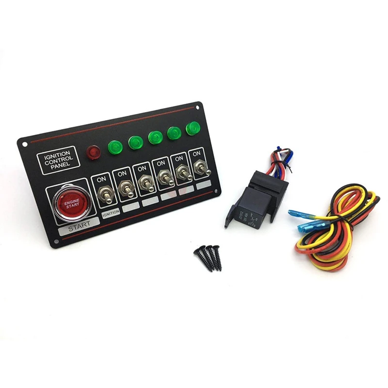 Car Switch Panel For Racing Ignition Switch 6 Toggle Quick Off Switch Engine Start Button 6 Indicator Light 12V 40A
Car Switch Panel For Racing Ignition Switch 6 Toggle Quick Off Switch Engine Start Button 6 Indicator Light 12V 40A