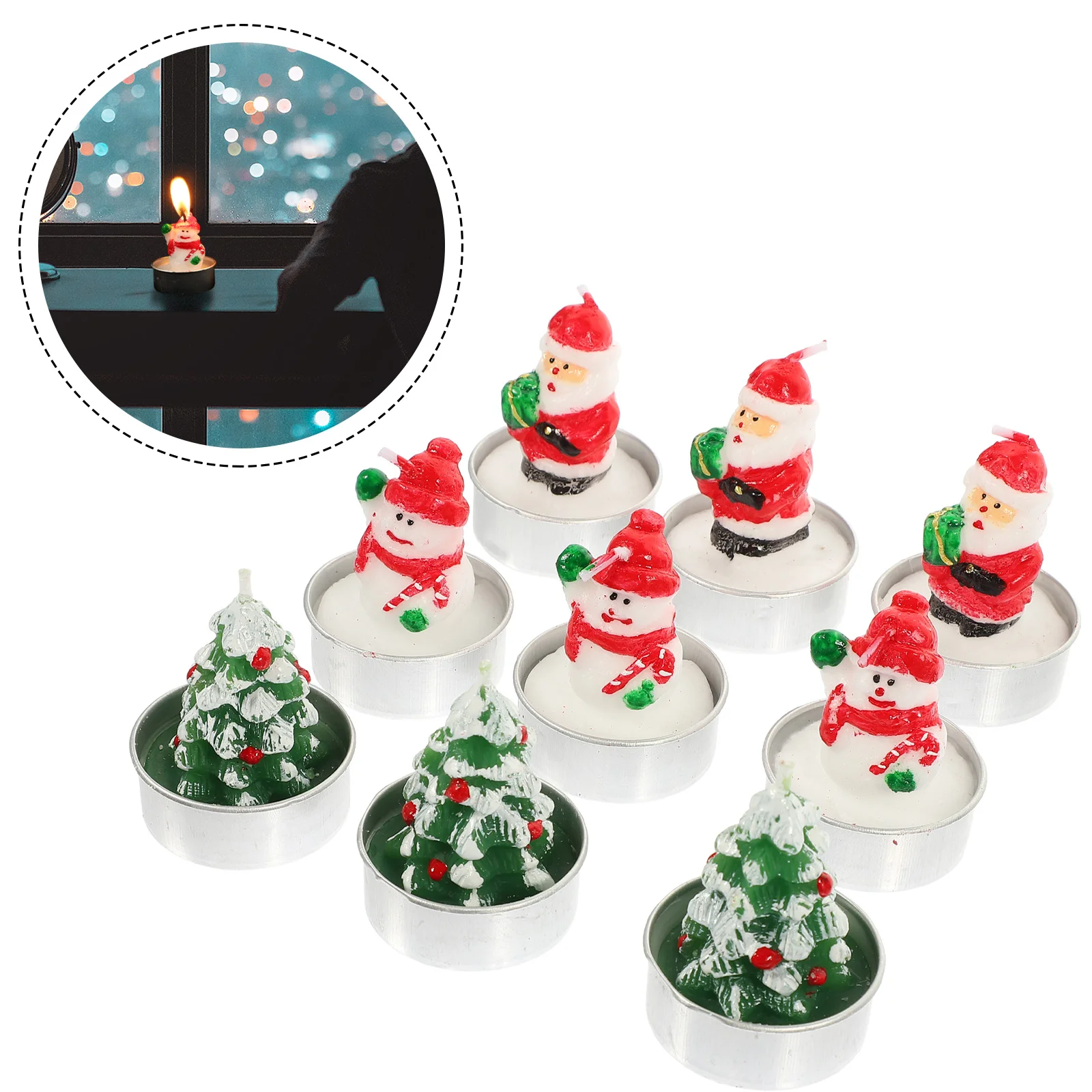 Christmastealight Votivesnowman Claus Santa Tree Convenient Decorative Mini Set Decoration Holiday Unscented Ornament Desktop
Christmastealight Votivesnowman Claus Santa Tree Convenient Decorative Mini Set Decoration Holiday Unscented Ornament Desktop