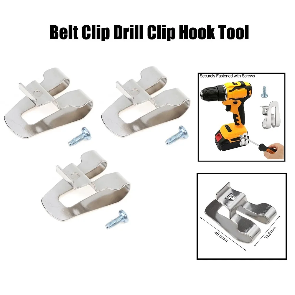 1/3pcs Stainless Steel Belt Clip Hook For Makita 18V Max Tools With 8mm Cap Studs Screws For For Electric Drill Power Tool
1/3pcs Stainless Steel Belt Clip Hook For Makita 18V Max Tools With 8mm Cap Studs Screws For For Electric Drill Power Tool
