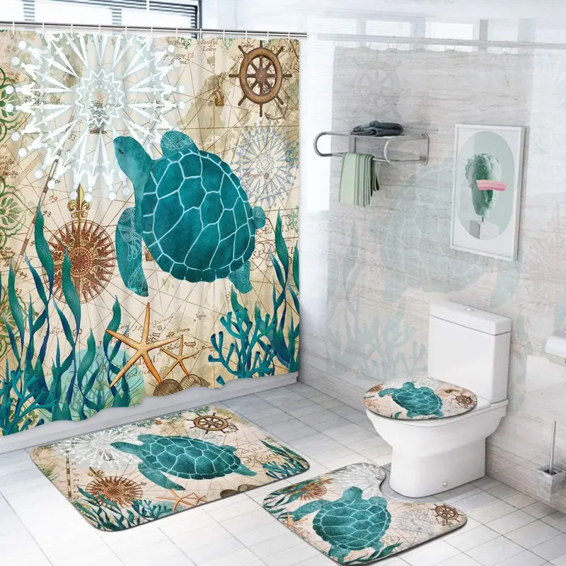 "Strikingly Beautiful 69" x 70" Animal Print Sea Turtle Waterproof Polyester Shower Curtain Set - Ideal for Modern Home Decor".
"Strikingly Beautiful 69" x 70" Animal Print Sea Turtle Waterproof Polyester Shower Curtain Set - Ideal for Modern Home Decor".
