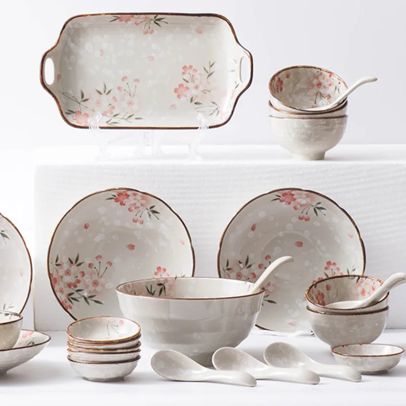 Household Tableware Plate Set Ceramic Plate Set Underglaze Color Hand Painted Flower Plate Seasoned Dish Spoon Noodle Rice Bowl
Household Tableware Plate Set Ceramic Plate Set Underglaze Color Hand Painted Flower Plate Seasoned Dish Spoon Noodle Rice Bowl
