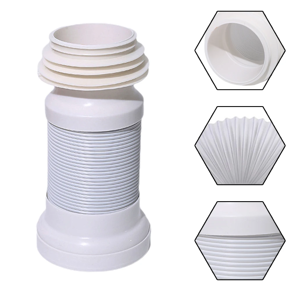 Drain Pipe PVC Flexible WC Pan Connector Flexi Toilet Waste Long Pipe Sewer Pan Connector Tool Toilet Accessories 250mm-500mm
Drain Pipe PVC Flexible WC Pan Connector Flexi Toilet Waste Long Pipe Sewer Pan Connector Tool Toilet Accessories 250mm-500mm