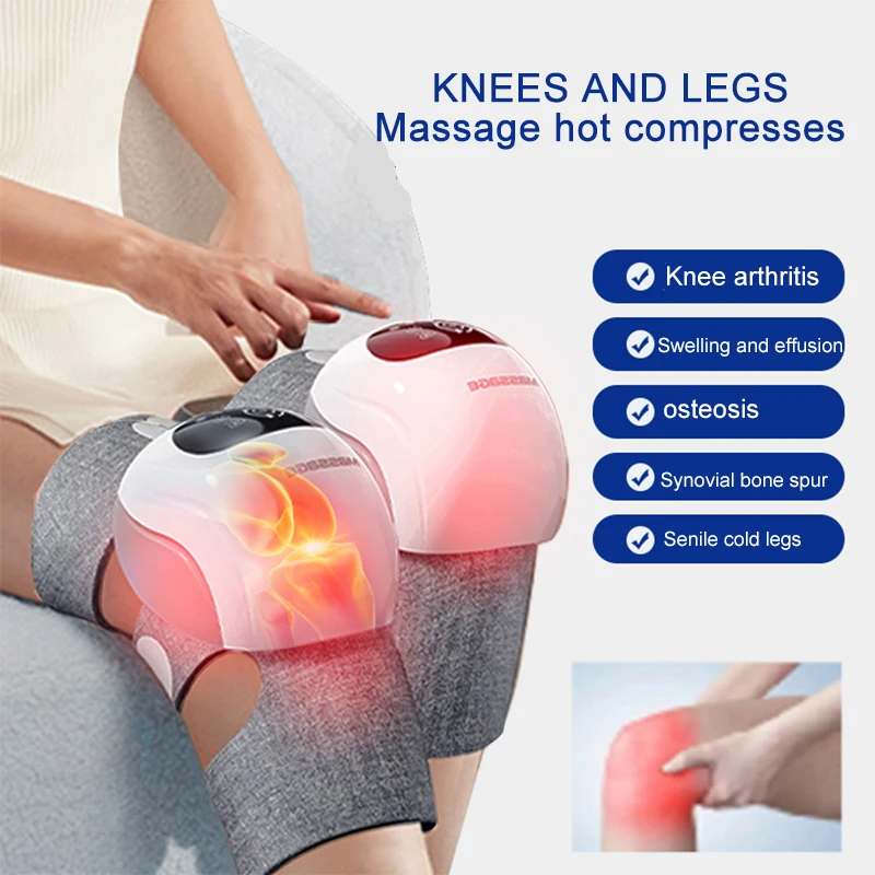 

3D Calf Electric Knee Leg Massager Hot Compress Airbag Kneading Vibration Massage Relieve Knee Pain Relax Heating Leg Muscles