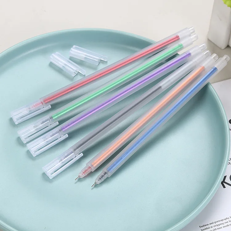 36pcs Creative non printing simple style transparent frosted watercolor pen neutral pen 0.5mm office manual account pen 
36pcs Creative non printing simple style transparent frosted watercolor pen neutral pen 0.5mm office manual account pen