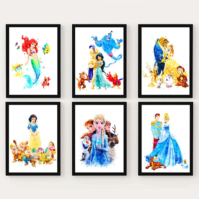 Disney Cartoon Characters Watercolor Princess Snow White Print Wall Art Poster and Prints Canvas Painting for Kids Room Decor
Disney Cartoon Characters Watercolor Princess Snow White Print Wall Art Poster and Prints Canvas Painting for Kids Room Decor