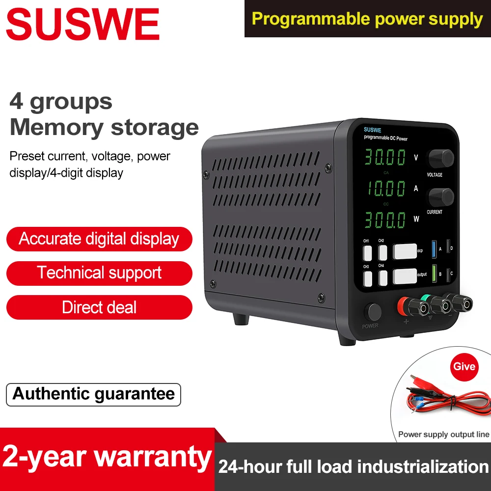 New Adjust DC Power Supply Adjustable Lab Bench Power Source 30V 10A/60V 5A /120V 3A AC Switching Stabilized Bench Source Wanpte 
New Adjust DC Power Supply Adjustable Lab Bench Power Source 30V 10A/60V 5A /120V 3A AC Switching Stabilized Bench Source Wanpte