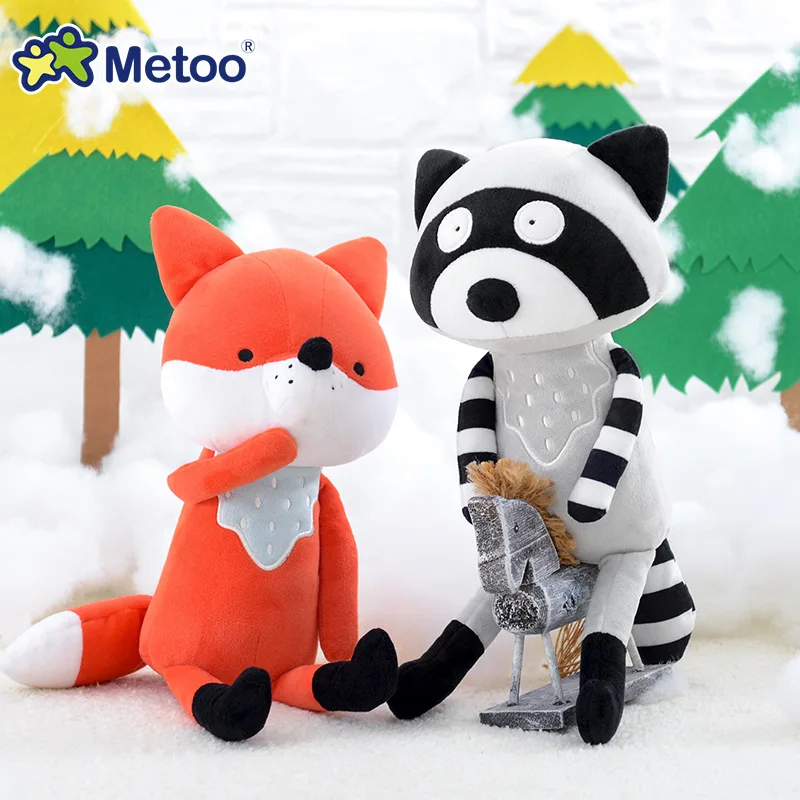 

Metoo Plush Toys For Children cute animals stuffed doll cartoon Fox Koala Giraffe Squirrel image doll for boys and girls gift