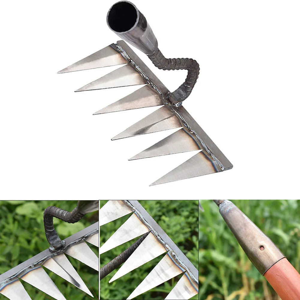 Weeding Hoe Rake Farm Tool 6 Teeth Multifunctional Hoe Rake Harrow Gardening Lawn Rake For Garden Weeding Tools
Weeding Hoe Rake Farm Tool 6 Teeth Multifunctional Hoe Rake Harrow Gardening Lawn Rake For Garden Weeding Tools
