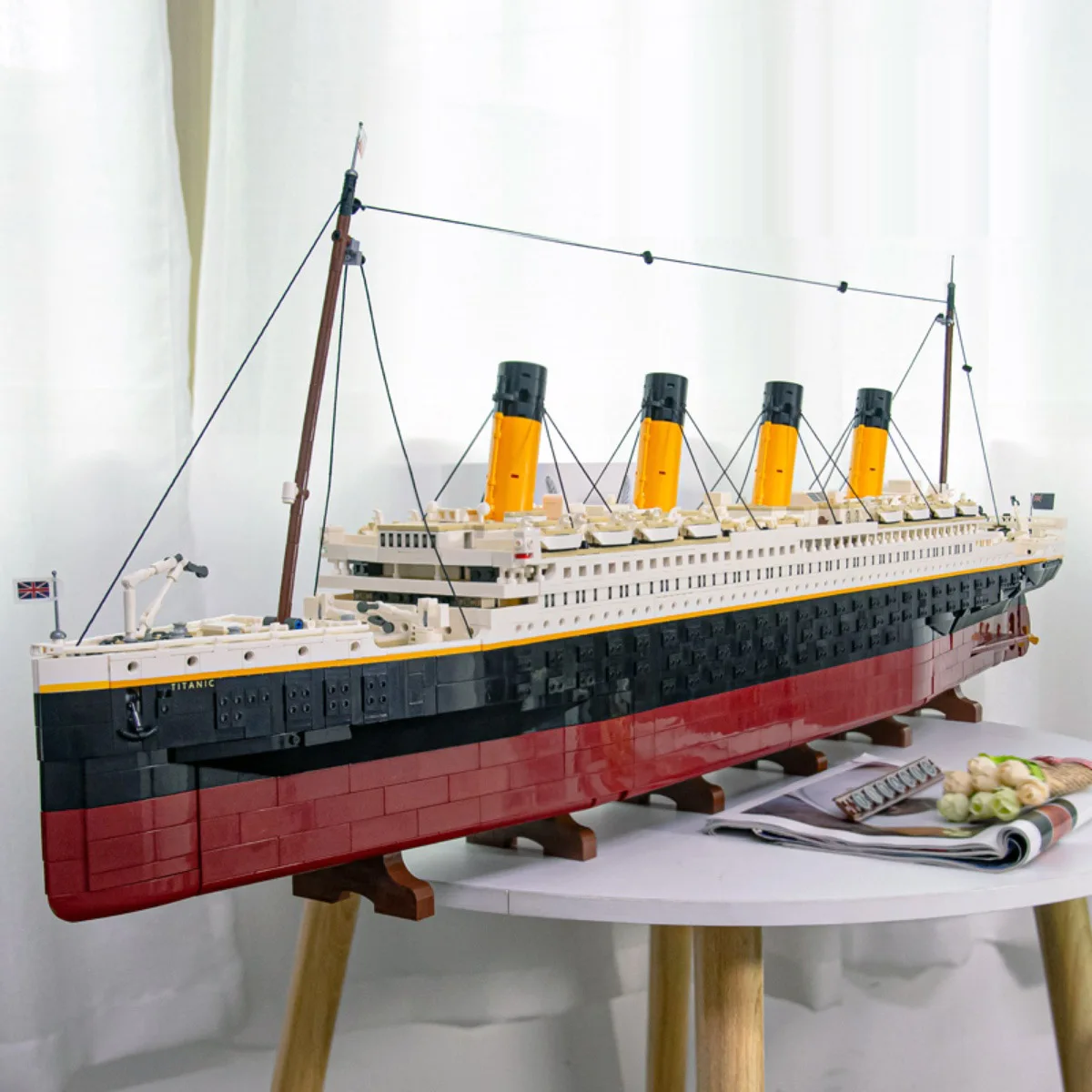 In Stock Titanic Large Cruise Boat 9090Pcs Ship Building Blocks Bricks DIY Toys Children Gift Compatible with 10294 
In Stock Titanic Large Cruise Boat 9090Pcs Ship Building Blocks Bricks DIY Toys Children Gift Compatible with 10294