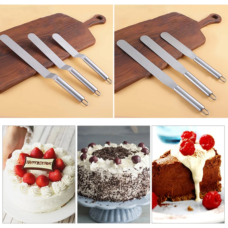 Baking Accessories Stainless Steel Cake Spatula Butter Cream Icing Frosting Knife Smoother Kitchen Pastry Cake Decoration Tools
Baking Accessories Stainless Steel Cake Spatula Butter Cream Icing Frosting Knife Smoother Kitchen Pastry Cake Decoration Tools