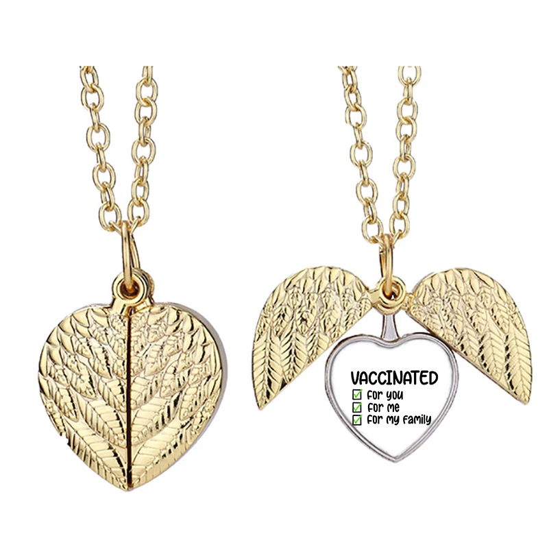 Vaccinated For You Me My Family Pro Vacc Jmd Heart Active Angel Wing Necklace Beautiful Pendant Fashion Jewelry
Vaccinated For You Me My Family Pro Vacc Jmd Heart Active Angel Wing Necklace Beautiful Pendant Fashion Jewelry