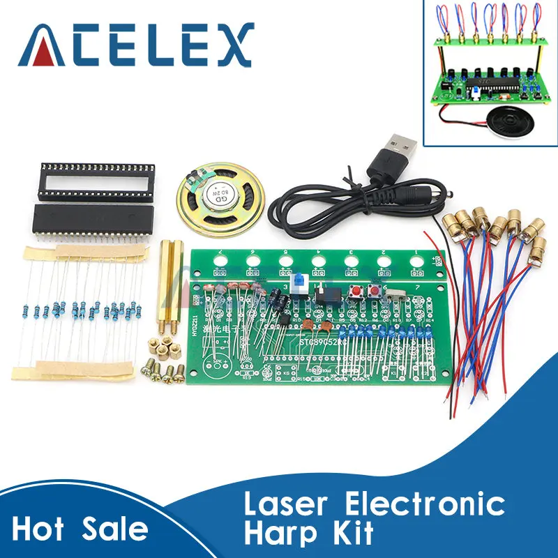 Laser Harp Kit 51 SCM Electronic Piano Kit Music Harp DIY Electronic Production Kit Parts
Laser Harp Kit 51 SCM Electronic Piano Kit Music Harp DIY Electronic Production Kit Parts