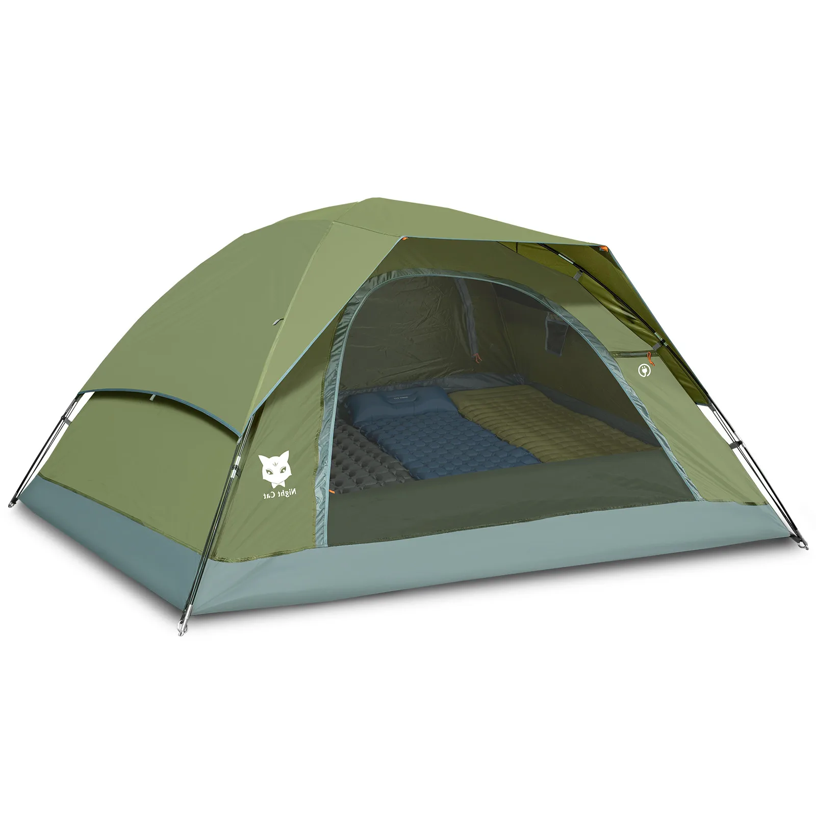 Night Cat Family Camping Tents 3-4 Person with Unique Rainfly Waterproof Backpacking Tent Double Layers 2 Doors Easy Clip Setup
Night Cat Family Camping Tents 3-4 Person with Unique Rainfly Waterproof Backpacking Tent Double Layers 2 Doors Easy Clip Setup