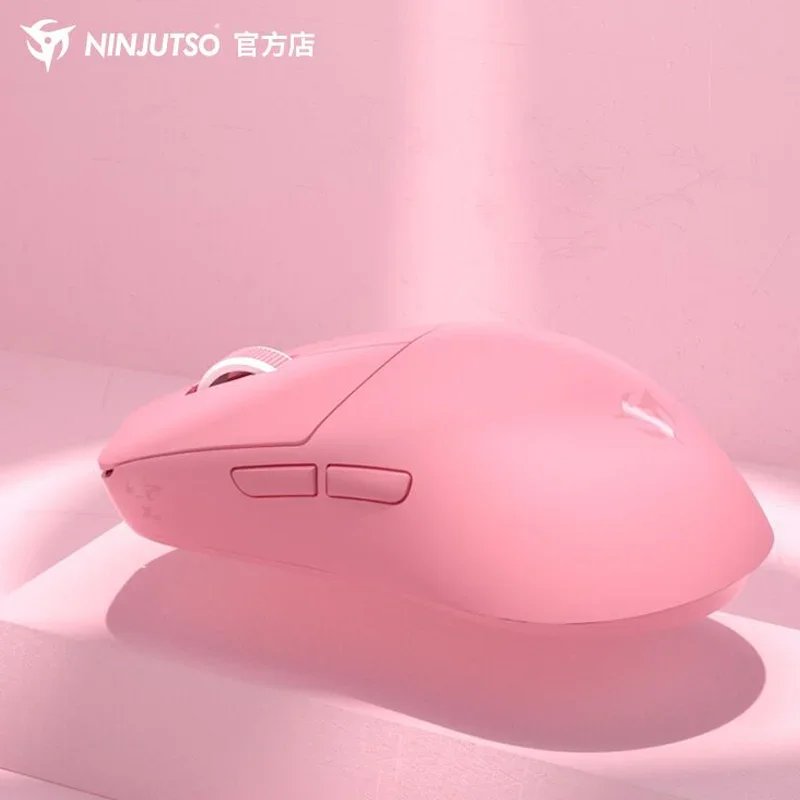 Ninjutso Sora V2 Pink Gamer Mouse Беспроводная мышь 2 режима FPS Индивидуальные мыши 39 г Легкая APEX