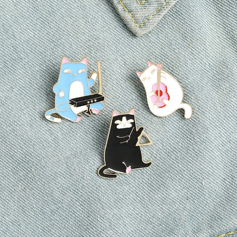 Cute Cat Enamel Pins Musical Instrument Playing Art Brooches Shirt Bag Lapel Pin Metal Badge Cartoon Jewelry Gift Drop Shipping
Cute Cat Enamel Pins Musical Instrument Playing Art Brooches Shirt Bag Lapel Pin Metal Badge Cartoon Jewelry Gift Drop Shipping