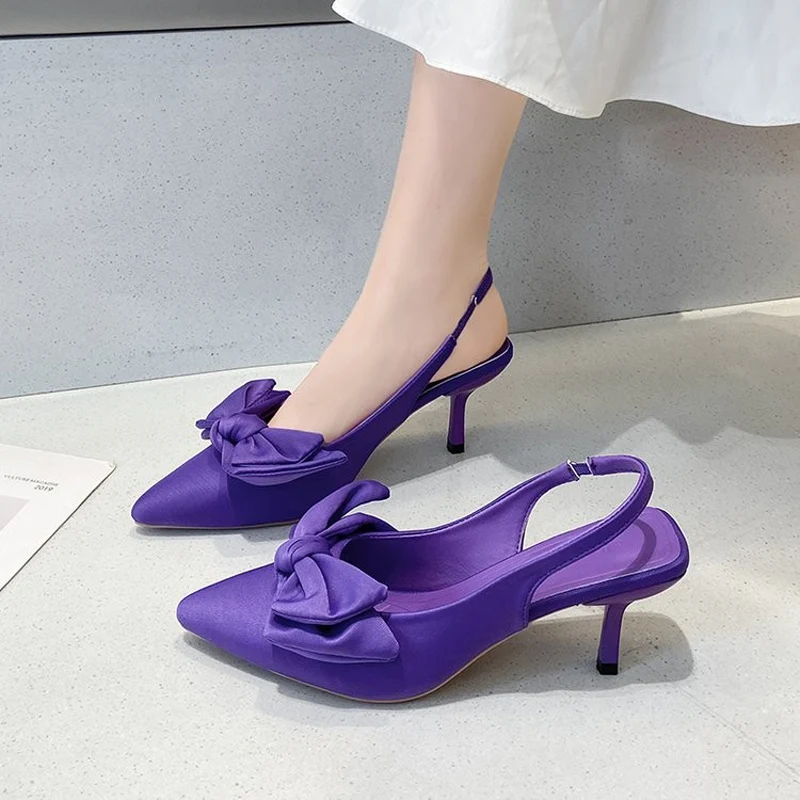 2023 Spring Women Slingback Sandals Fashion Bow-knot Buckle Ladies Pumps Shoes Thin Low Heel Pointed Toe Slip On Mules
2023 Spring Women Slingback Sandals Fashion Bow-knot Buckle Ladies Pumps Shoes Thin Low Heel Pointed Toe Slip On Mules