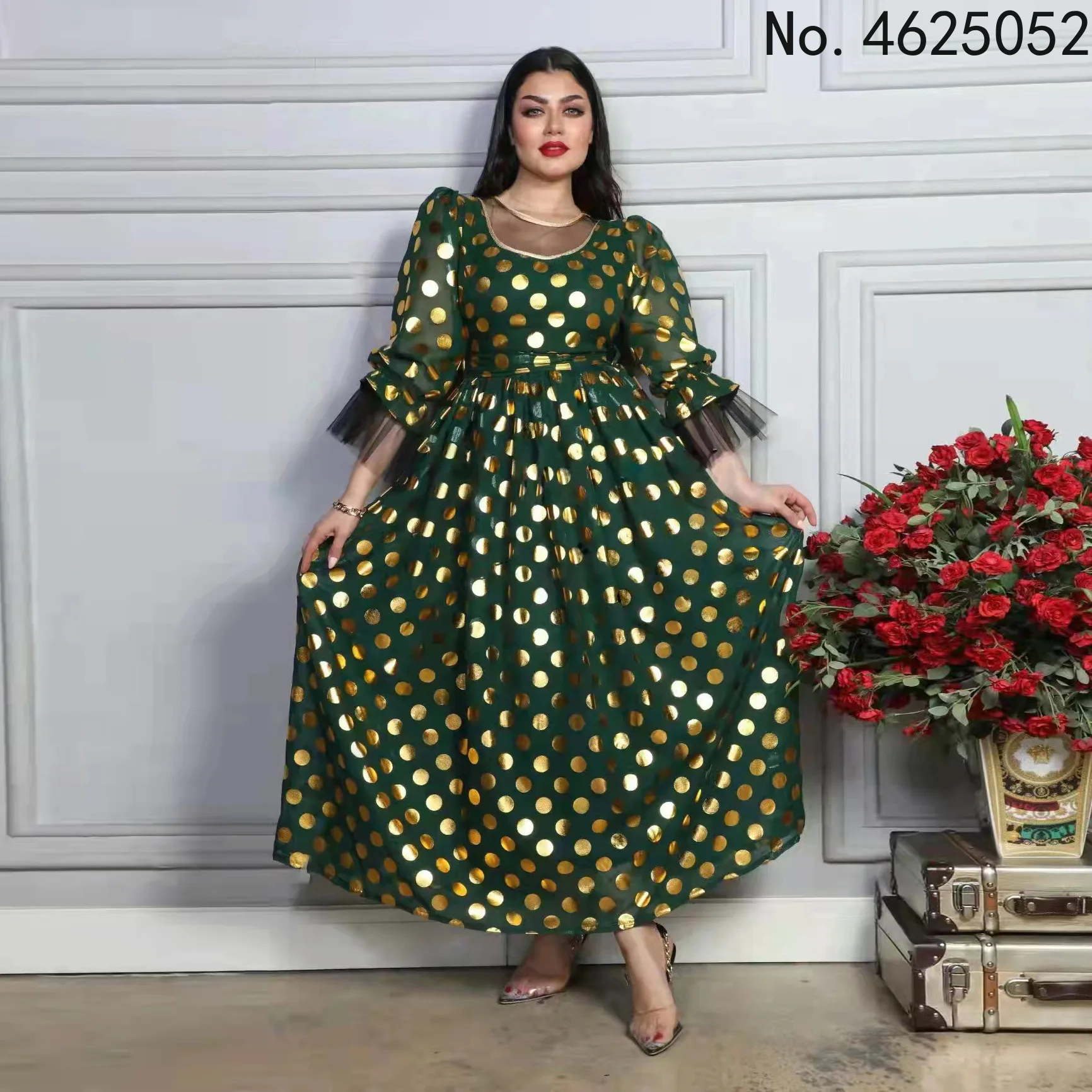 Polka Dot Print Kaftan Dress Bohemian Chiffon Abayas Dubai Arabic Turkish Islamic Clothing Robe Femme Musulmane Eid Mubarak
Polka Dot Print Kaftan Dress Bohemian Chiffon Abayas Dubai Arabic Turkish Islamic Clothing Robe Femme Musulmane Eid Mubarak