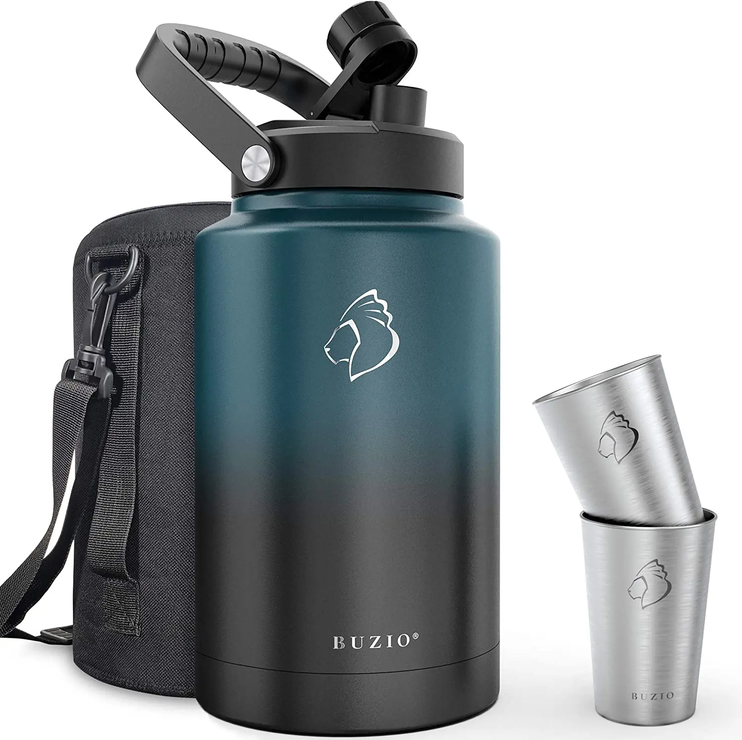128 oz Insulated Water Bottle,1 Gallon Water Bottle Insulated,Indigo Black Gradient
128 oz Insulated Water Bottle,1 Gallon Water Bottle Insulated,Indigo Black Gradient