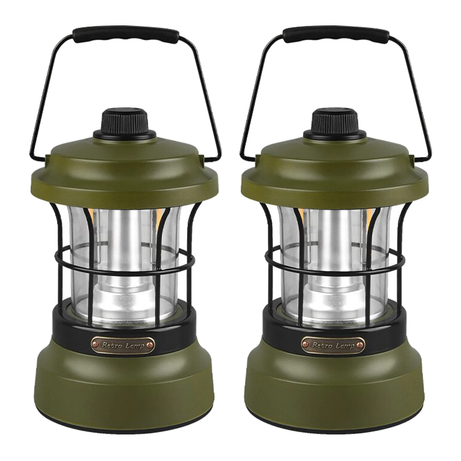2pcs Stepless Dimming Rechargeable Fishing Retro Tent Light Hanging Camping Lantern Indoor Outdoor 3 Modes Power Bank Waterproof
2pcs Stepless Dimming Rechargeable Fishing Retro Tent Light Hanging Camping Lantern Indoor Outdoor 3 Modes Power Bank Waterproof