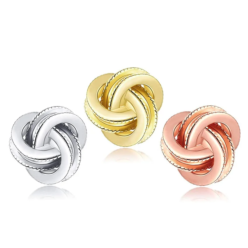 

New Chic Women's Stud Earrings Twist Ball Shaped Simple Earrings for Teens Fashion Contracted Piercing Ear Jewelry Wholesale