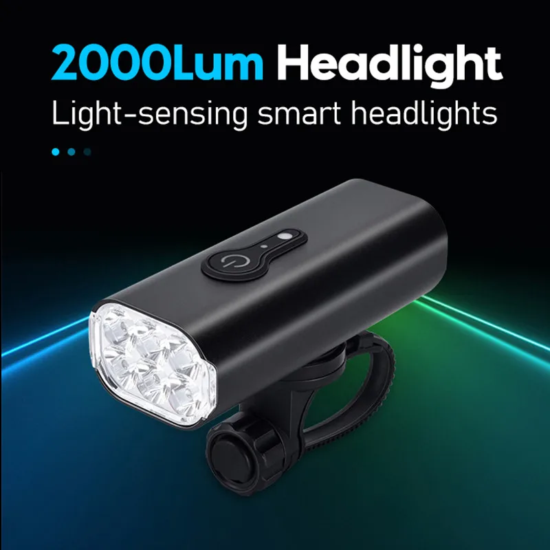 2000LM Bike Light 4800mAh Flashlight USB Rechargeable Headlamp Bicycle Front Lighting IPX6 Waterproof LED Power Bank Headlight
2000LM Bike Light 4800mAh Flashlight USB Rechargeable Headlamp Bicycle Front Lighting IPX6 Waterproof LED Power Bank Headlight