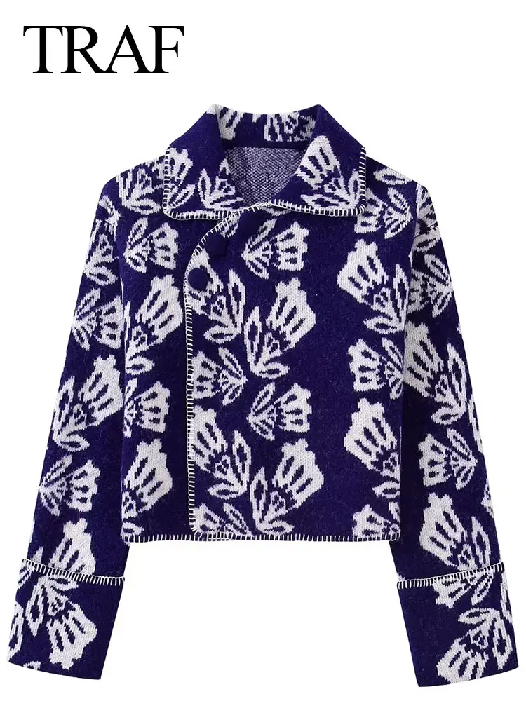 TRAF Fashion Womens Vintage Jacquard Cardigan Slim Fit Long Sleeve Lapel Knitted Sweater Coat 2022 Female Casual Outerwear
TRAF Fashion Womens Vintage Jacquard Cardigan Slim Fit Long Sleeve Lapel Knitted Sweater Coat 2022 Female Casual Outerwear