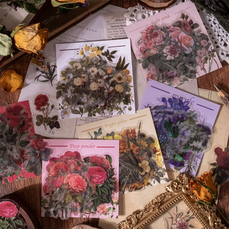 40pcs Transparents Waterproof Plant Stickers Vintage Flowers PET Stickers For Decoration Planners Scrapbook Journal Kids Adults
40pcs Transparents Waterproof Plant Stickers Vintage Flowers PET Stickers For Decoration Planners Scrapbook Journal Kids Adults