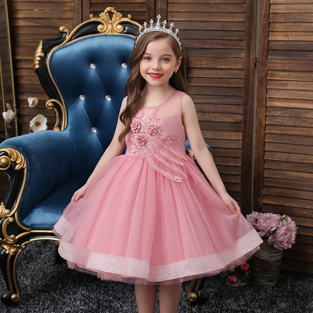 Child Blue Temperament Flower Wedding Dress for Kids of 2-6 Years Old Baby Girls Clothing Designs Round Neck Sleeveless
Child Blue Temperament Flower Wedding Dress for Kids of 2-6 Years Old Baby Girls Clothing Designs Round Neck Sleeveless