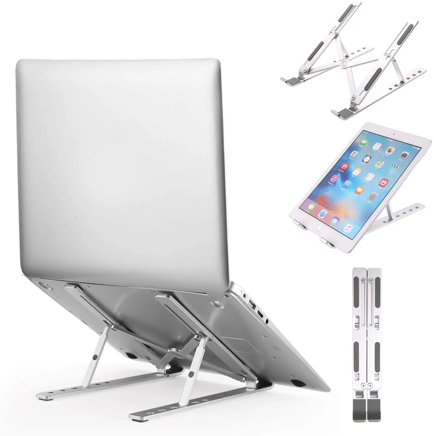 Laptop Stand Laptop Holder Riser Computer Tablet Stand, 6 Angles Adjustable Aluminum Ergonomic Foldable Portable Desktop Holder
Laptop Stand Laptop Holder Riser Computer Tablet Stand, 6 Angles Adjustable Aluminum Ergonomic Foldable Portable Desktop Holder