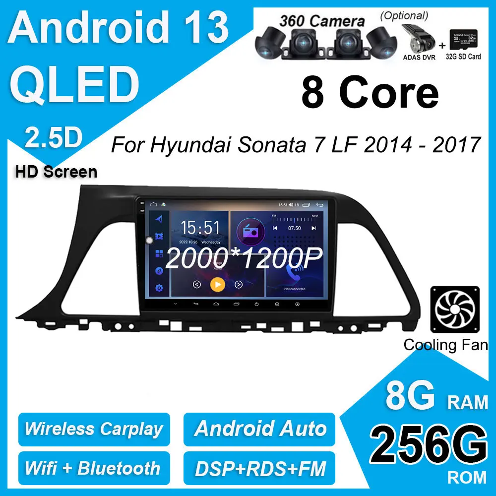 DSP IPS / QLED экран Android 13 для Hyundai Sonata 7 LF 2014 - 2017 автомобильная стереосистема GPS Carplay радио мультимедиа видеоплеер
DSP IPS / QLED экран Android 13 для Hyundai Sonata 7 LF 2014 - 2017 автомобильная стереосистема GPS Carplay радио мультимедиа видеоплеер
