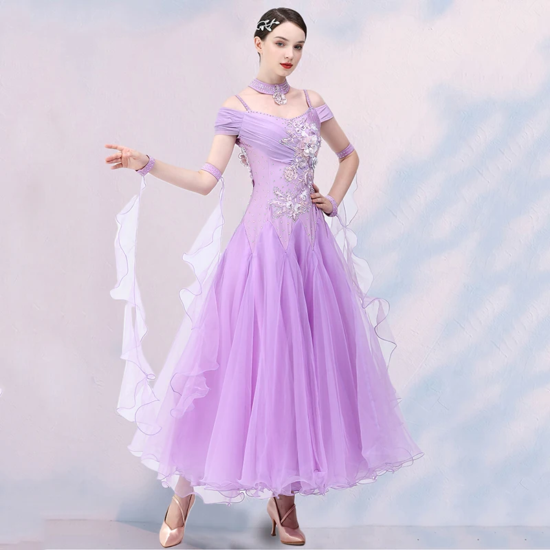 Sexy Ballroom Dance Competition Dress National Standard Waltz Dancing Clothes For Women Modern Dance Costumes Sleeveless
Sexy Ballroom Dance Competition Dress National Standard Waltz Dancing Clothes For Women Modern Dance Costumes Sleeveless