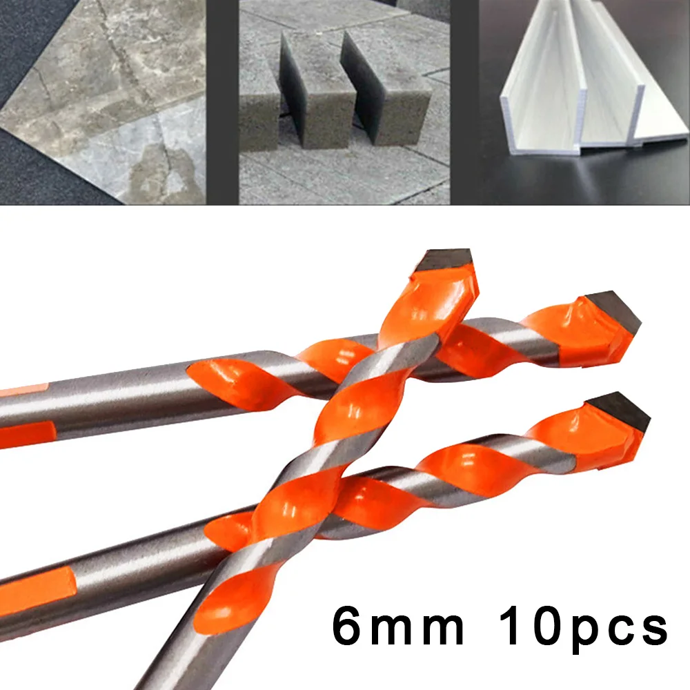 10pcs 6mm Triangle Drill Bit Multifunctional Alloy Head Drill Bits Set For Ceramic Tile Glass Wood Drilling Hole Opener
10pcs 6mm Triangle Drill Bit Multifunctional Alloy Head Drill Bits Set For Ceramic Tile Glass Wood Drilling Hole Opener