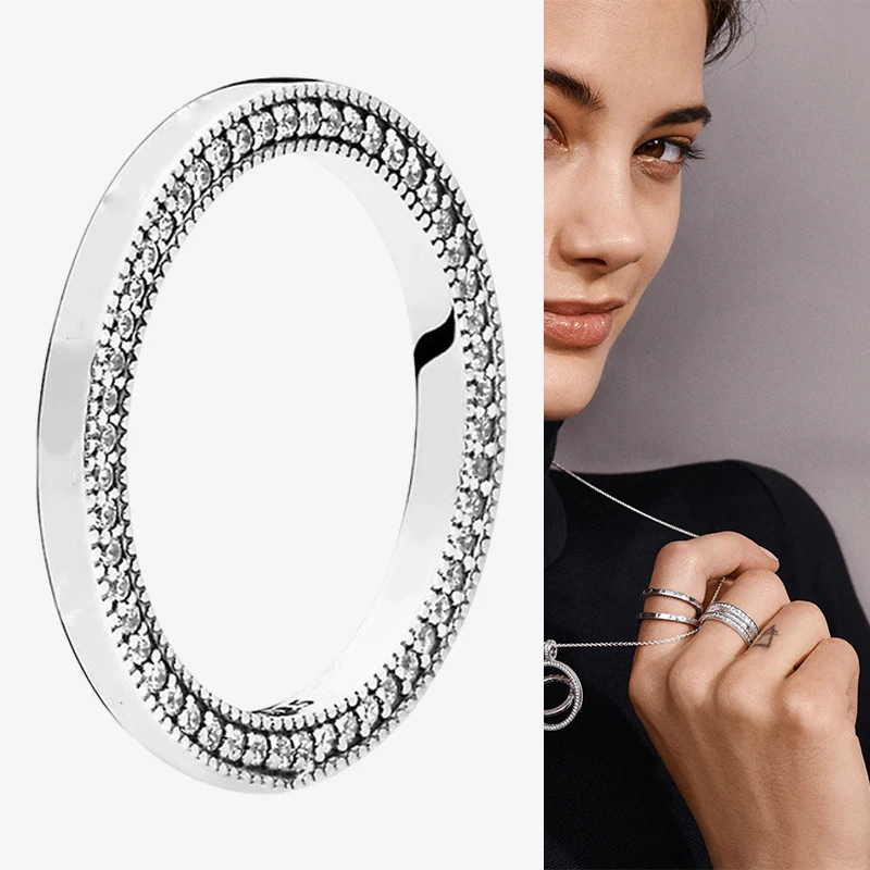 925 Sterling Silver Pan Ring Sparkling Signature With Crystal Cz Ring For Women Wedding Party Gift Fashion Jewelry
925 Sterling Silver Pan Ring Sparkling Signature With Crystal Cz Ring For Women Wedding Party Gift Fashion Jewelry
