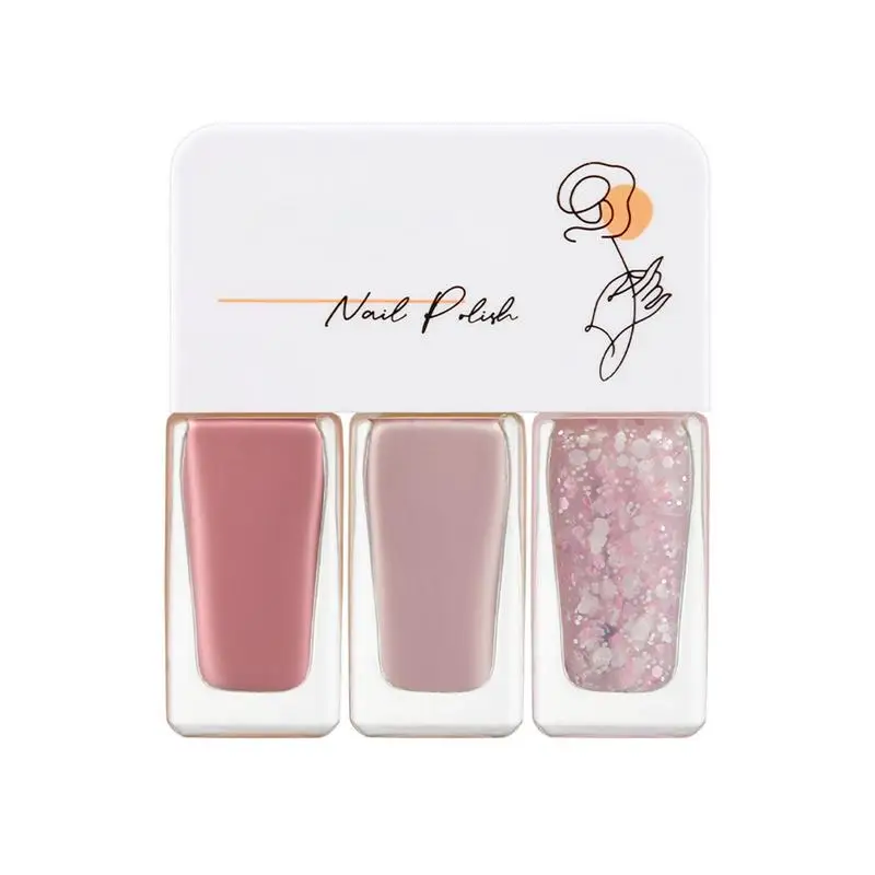 Nude Gel Polish 3-colors Gel Nail Polish Long Lasting Nail Polish Set For Girls Quick Dry Nail Polish Kit For Home DIY Manicure
Nude Gel Polish 3-colors Gel Nail Polish Long Lasting Nail Polish Set For Girls Quick Dry Nail Polish Kit For Home DIY Manicure