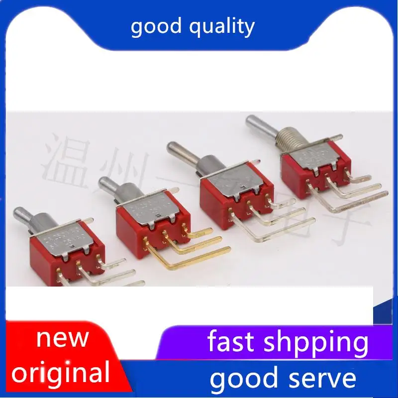 

10pcs original new Side button switch MTS-102-C4 3-pin 2nd gear curved foot gold-plated rocker arm opening 6M side insert button