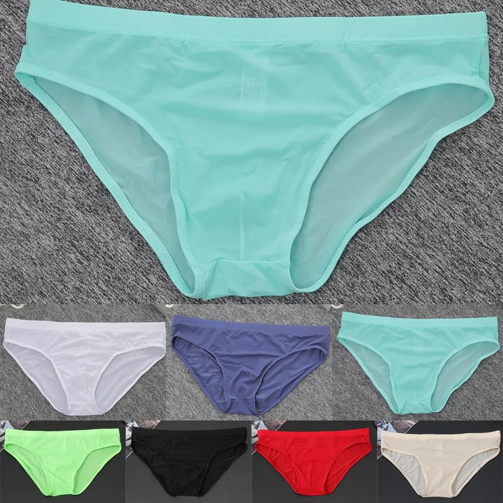 Men's Elastic Seamless Solid Underpants Ultra-Thin Breathable Briefs Ice Silk Solid Seamless Low Waist Soft Underwear
Men's Elastic Seamless Solid Underpants Ultra-Thin Breathable Briefs Ice Silk Solid Seamless Low Waist Soft Underwear