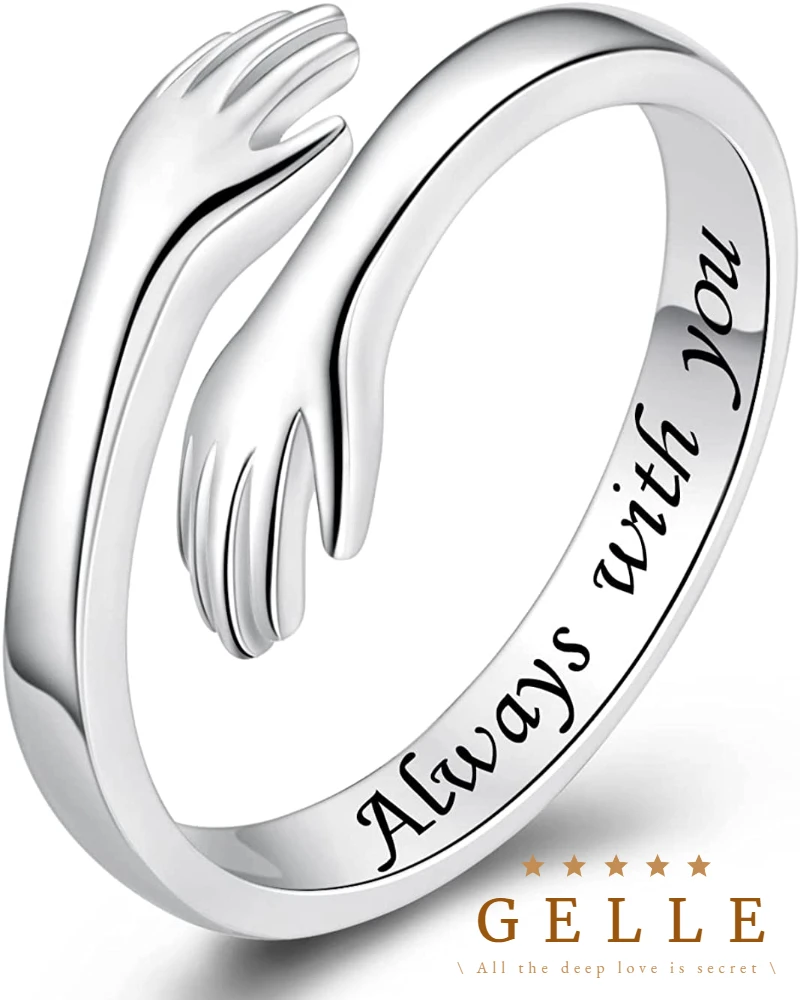Hug S925 Rings for Women Sterling Silver Adjustable Ring Hand Ring Jewelry for Birthday Gifts Holiday Gift for Women Teen Girls
Hug S925 Rings for Women Sterling Silver Adjustable Ring Hand Ring Jewelry for Birthday Gifts Holiday Gift for Women Teen Girls