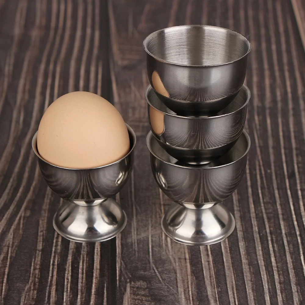 4pcs Egg Cup Stand Egg Cup Storage Rack Stainless Steel Egg Holder Home Cooking Gadgets Banquet Supplies Kitchen Accessories
4pcs Egg Cup Stand Egg Cup Storage Rack Stainless Steel Egg Holder Home Cooking Gadgets Banquet Supplies Kitchen Accessories