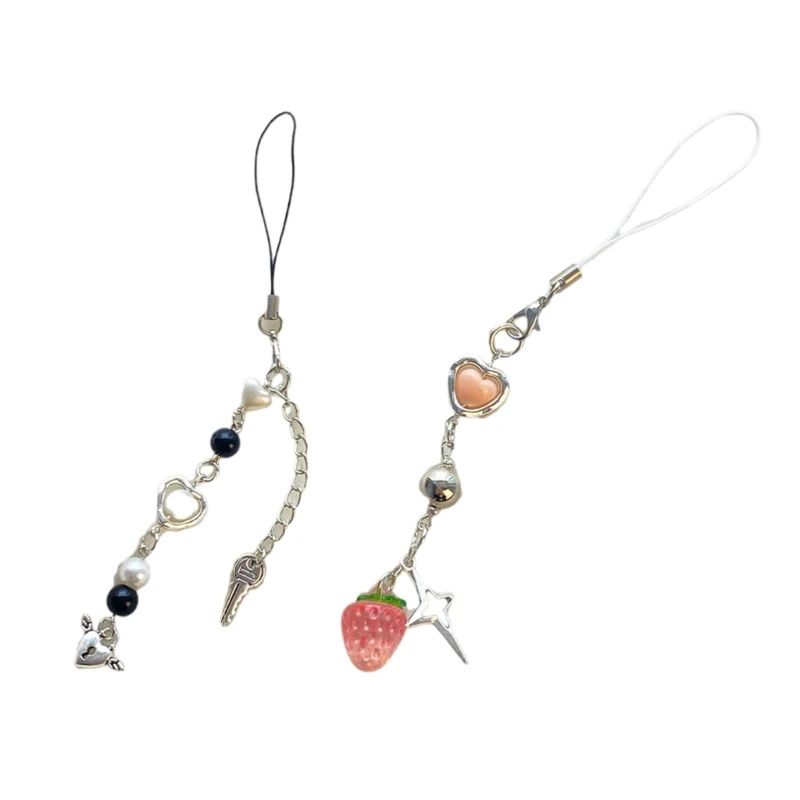 Heart Lock Strawberry Pendant Phone Charm Hanging Rope Cute Phone Chain Strap Bag Decoration Lanyards Keychain Accessory
Heart Lock Strawberry Pendant Phone Charm Hanging Rope Cute Phone Chain Strap Bag Decoration Lanyards Keychain Accessory