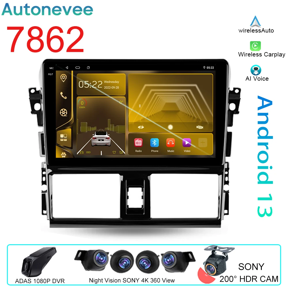 Автомагнитола на Android для Toyota Vios XP150 2013-2020, автомагнитола, мультимедийный видеоплеер, навигатор GPS, мультимедийный плеер для Carplay, 2din DVD
Автомагнитола на Android для Toyota Vios XP150 2013-2020, автомагнитола, мультимедийный видеоплеер, навигатор GPS, мультимедийный плеер для Carplay, 2din DVD