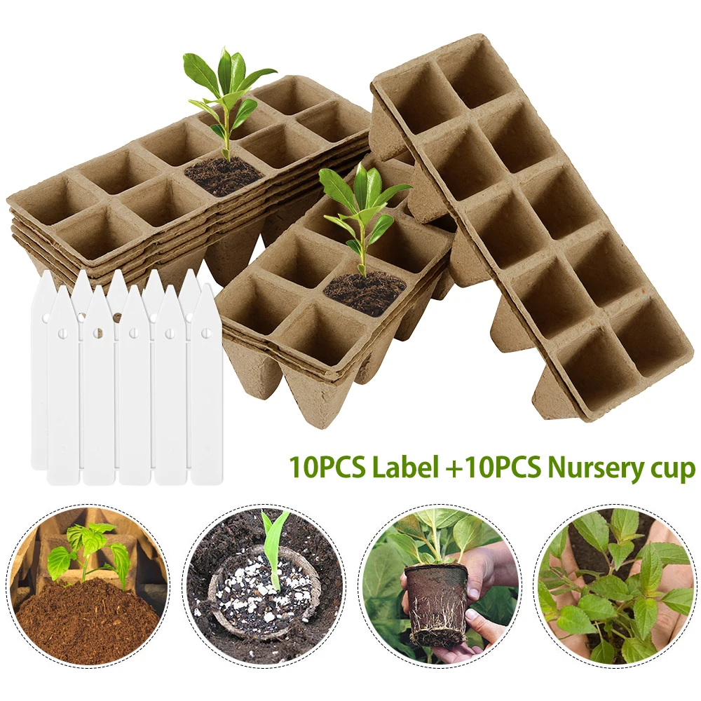 10pcs Seed Growing Tray +10pcs Label Biodegradable Pulp Plant Pot Herb Seed Nursery Cup Kit Home Garden Nursery Pots
10pcs Seed Growing Tray +10pcs Label Biodegradable Pulp Plant Pot Herb Seed Nursery Cup Kit Home Garden Nursery Pots