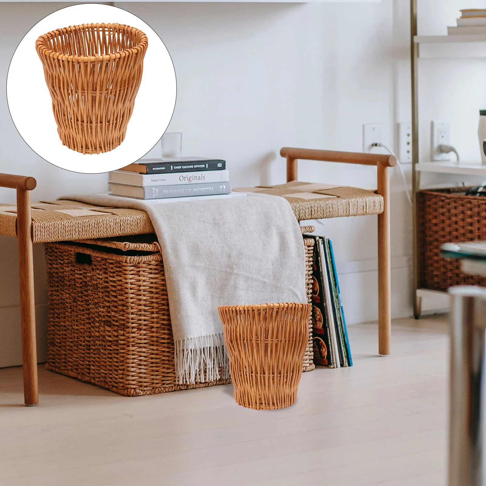 Trash Can Basket Garbage Wicker Woven Bin Waste Kitchen Storage Cans Rattan Wastebasketbucket Containers Baskets Bathroom
Trash Can Basket Garbage Wicker Woven Bin Waste Kitchen Storage Cans Rattan Wastebasketbucket Containers Baskets Bathroom