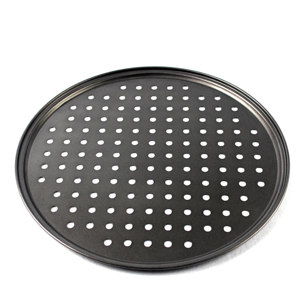 

Punched Pizza Pan Pizza Pan Baking Pan 24.5cm/28cm/32cm Size Carbon Steel Perforated Perforated Pizza Pan High Quality