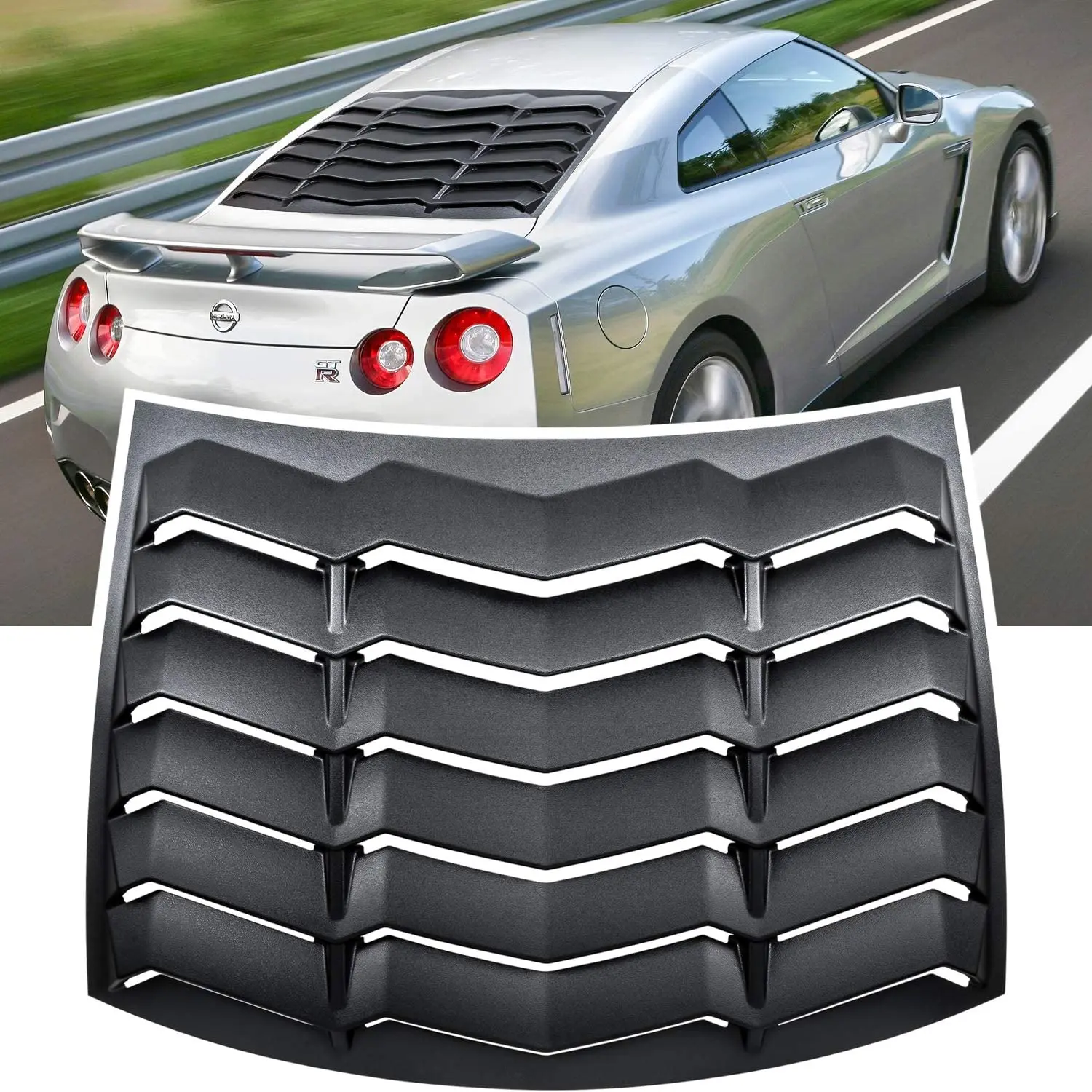 TENG MILE ABS Rear Window Louver Windshield Sun Shade Cover for Nissan R35 GTR GT-R 2008-2017 in GT Lambo Style Custom
TENG MILE ABS Rear Window Louver Windshield Sun Shade Cover for Nissan R35 GTR GT-R 2008-2017 in GT Lambo Style Custom