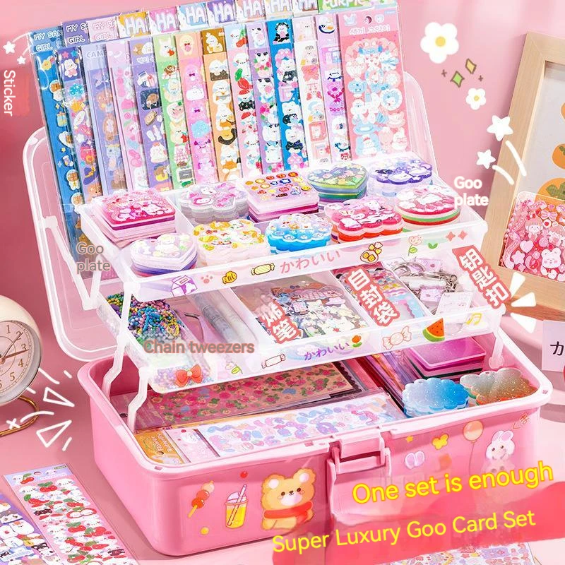 Детская Наклейка для карт Goo, большой набор «сделай сам» для девочек, детские игрушки, ручная работа, материал для аккаунта, ящик для инструментов, наклейки для мальчиков, студенческие канцелярские принадлежности 
Детская Наклейка для карт Goo, большой набор «сделай сам» для девочек, детские игрушки, ручная работа, материал для аккаунта, ящик для инструментов, наклейки для мальчиков, студенческие канцелярские принадлежности