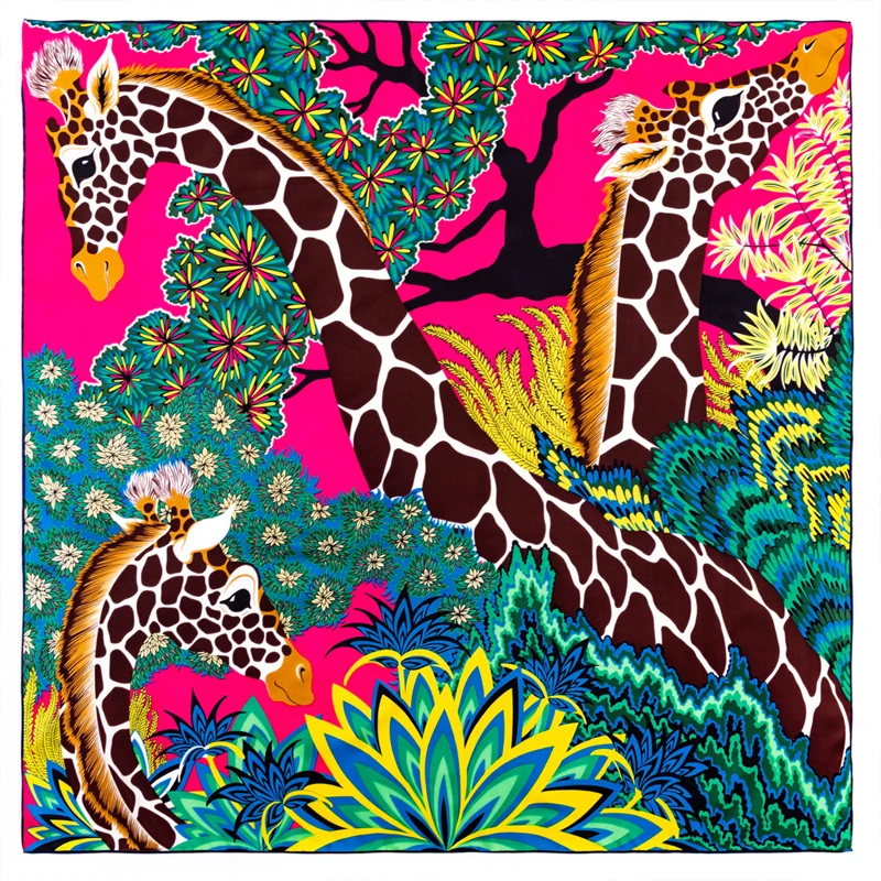 Luxury Hand Rolled Twill Silk Scarf Women Three Giraffe Brand Square Scarf Echarpes Foulards Femme Wrap Bandana Hijab 35.5(Inch)
Luxury Hand Rolled Twill Silk Scarf Women Three Giraffe Brand Square Scarf Echarpes Foulards Femme Wrap Bandana Hijab 35.5(Inch)