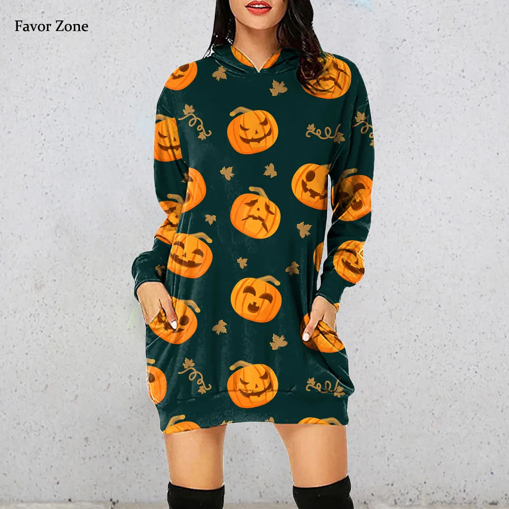 Hooded Mini Halloween Dress Women 2022 Autumn Winter Long Sleeve Hoodie Vintage Pumpkin Ghost Print Festival Party Dresses Lady
Hooded Mini Halloween Dress Women 2022 Autumn Winter Long Sleeve Hoodie Vintage Pumpkin Ghost Print Festival Party Dresses Lady