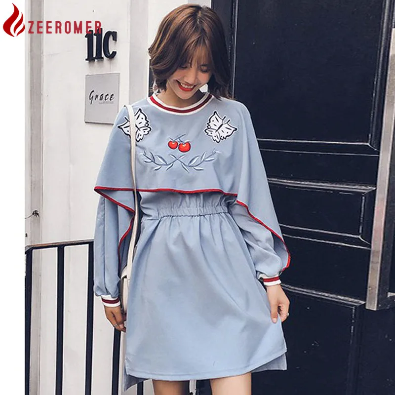 Женское платье-рубашка с рукавом «летучая мышь» и круглым вырезом 
Женское платье-рубашка с рукавом «летучая мышь» и круглым вырезом