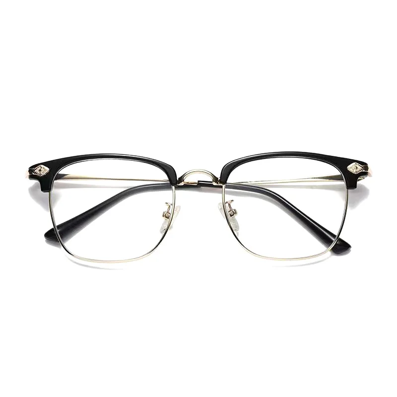 Men Business Anti-Blue Light High Definition Reading Glasses Women Fashion Metal Half-frame Eyeglasses 1.0 To 4.0 Clear Glasses
Men Business Anti-Blue Light High Definition Reading Glasses Women Fashion Metal Half-frame Eyeglasses 1.0 To 4.0 Clear Glasses