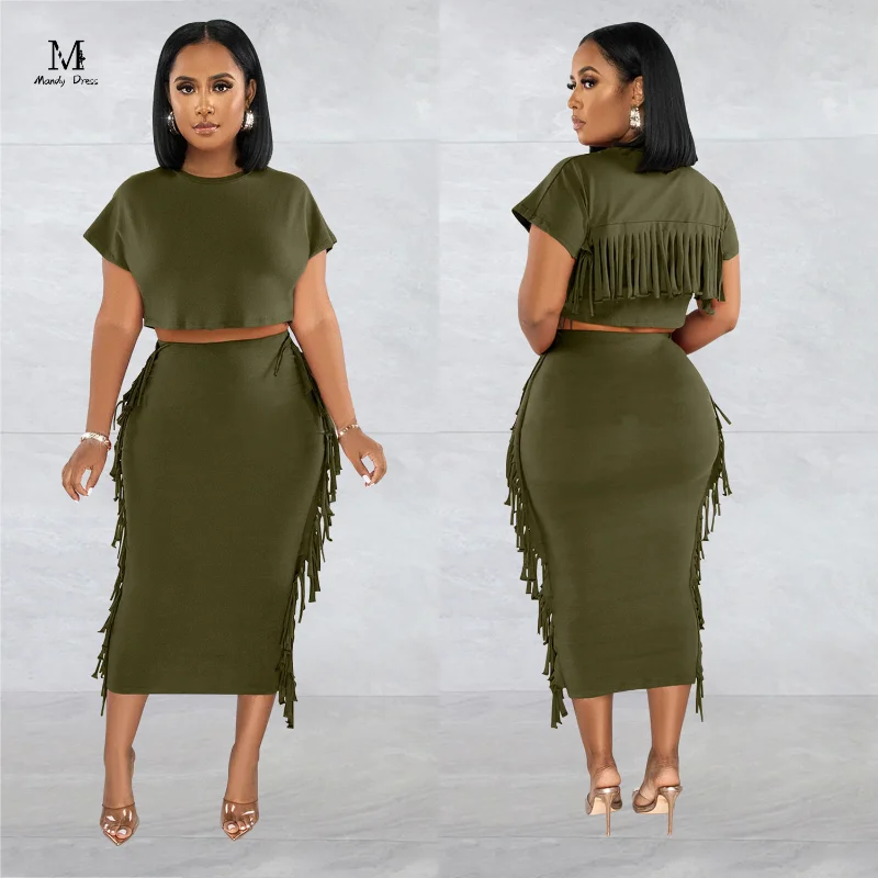 Elegant Women Tassels Set Crop Tops and Skirt Outfits 2023 Summer Solid Color Fashion Chic Tight 2 Two Piece Suit
Elegant Women Tassels Set Crop Tops and Skirt Outfits 2023 Summer Solid Color Fashion Chic Tight 2 Two Piece Suit